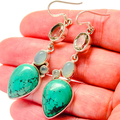 Blue Topaz Rings handcrafted by Ana Silver Co - EARR423504