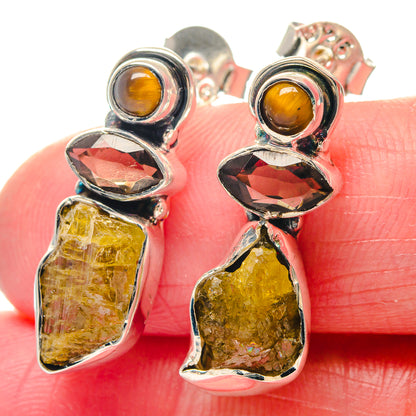 Rainbow Moonstone Rings handcrafted by Ana Silver Co - EARR423506