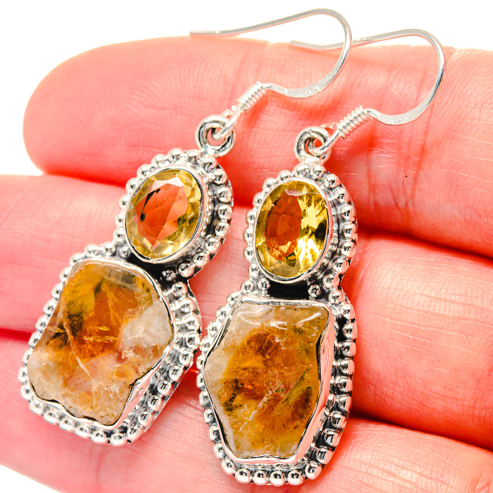 Citrine Earrings handcrafted by Ana Silver Co - EARR423531