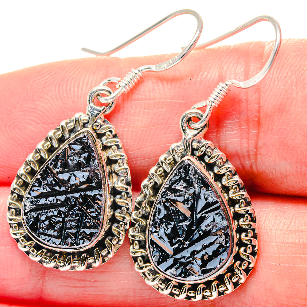 Shungite Earrings handcrafted by Ana Silver Co - EARR423534