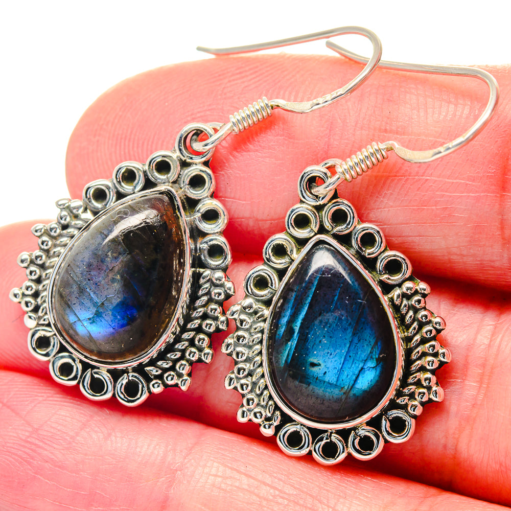 Labradorite Earrings handcrafted by Ana Silver Co - EARR423553