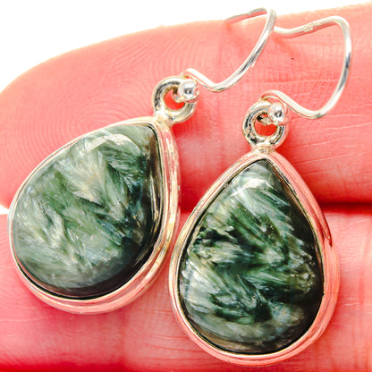 Seraphinite Earrings handcrafted by Ana Silver Co - EARR423557
