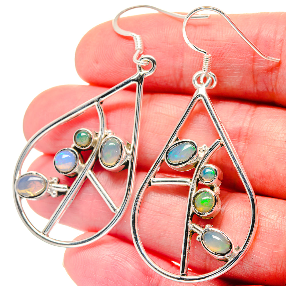 Ethiopian Opal Earrings handcrafted by Ana Silver Co - EARR423561