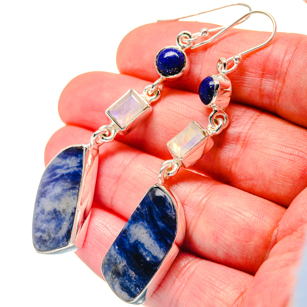 Sodalite Earrings handcrafted by Ana Silver Co - EARR423566