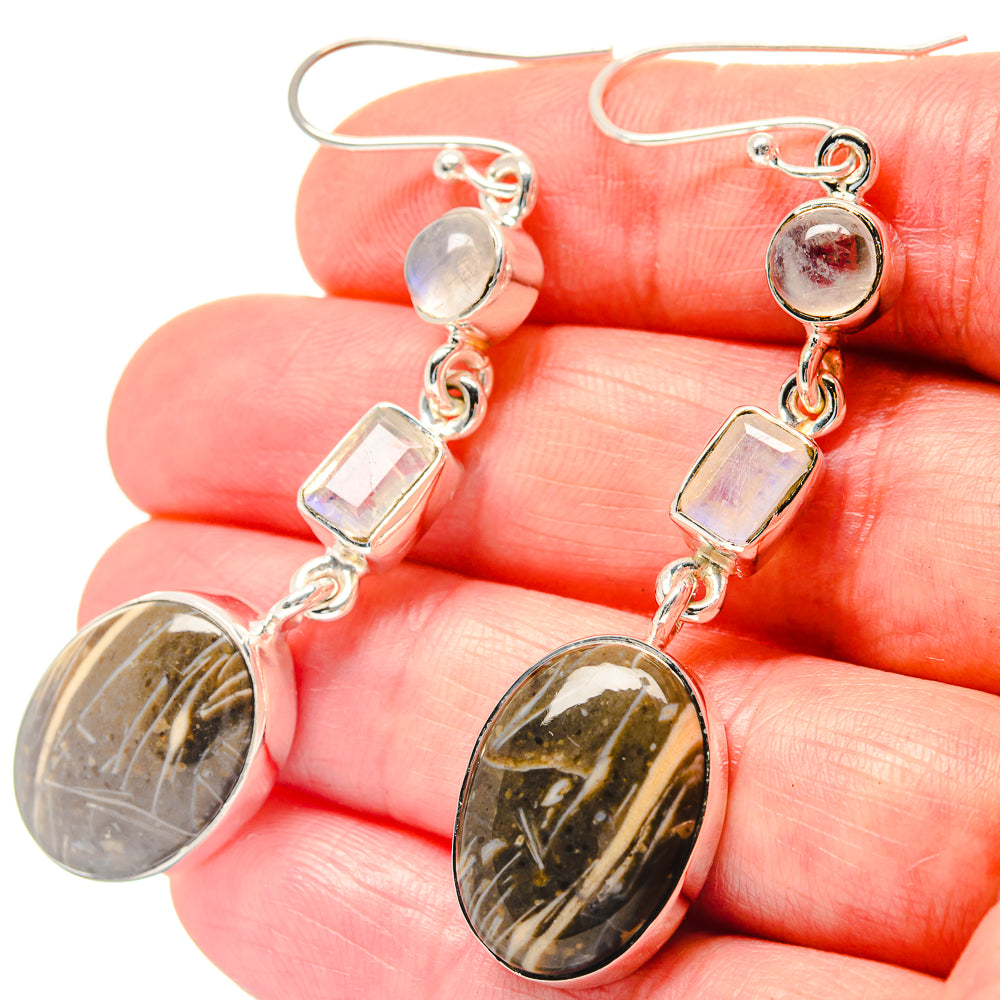Peanut Wood Jasper Earrings handcrafted by Ana Silver Co - EARR423567