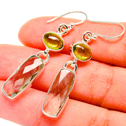 Green Amethyst Earrings handcrafted by Ana Silver Co - EARR423768