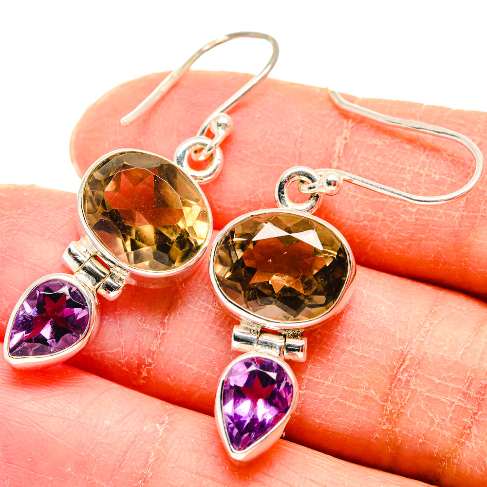 Smoky Quartz Earrings handcrafted by Ana Silver Co - EARR423780