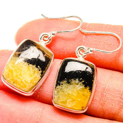Septarian Nodule Earrings handcrafted by Ana Silver Co - EARR423781