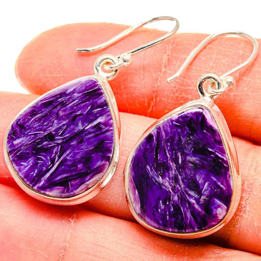 Charoite Earrings handcrafted by Ana Silver Co - EARR423782