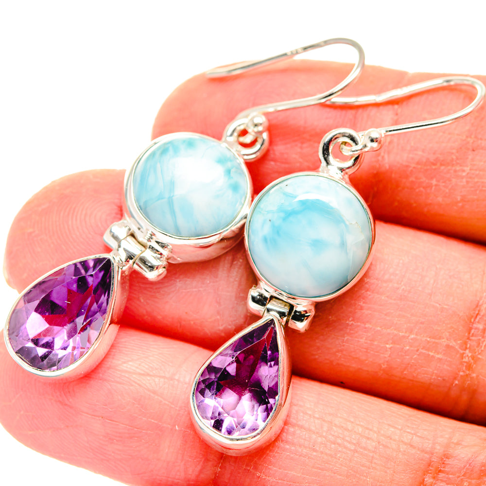 Larimar Earrings handcrafted by Ana Silver Co - EARR423788