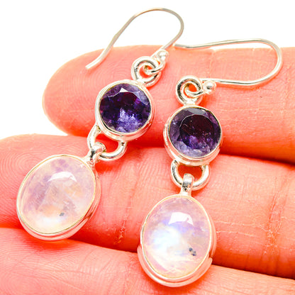 Rainbow Moonstone Earrings handcrafted by Ana Silver Co - EARR423790