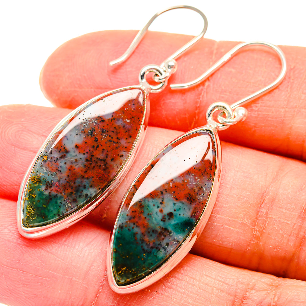 Bloodstone Earrings handcrafted by Ana Silver Co - EARR423793