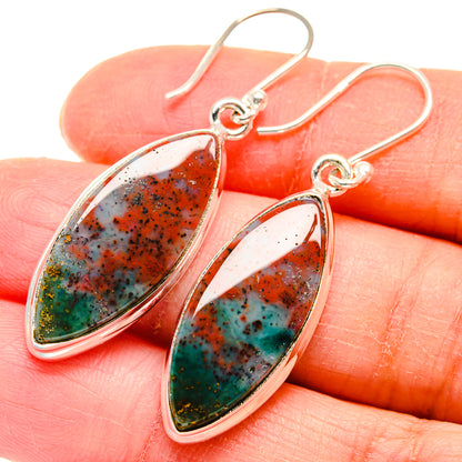 Bloodstone Earrings handcrafted by Ana Silver Co - EARR423793