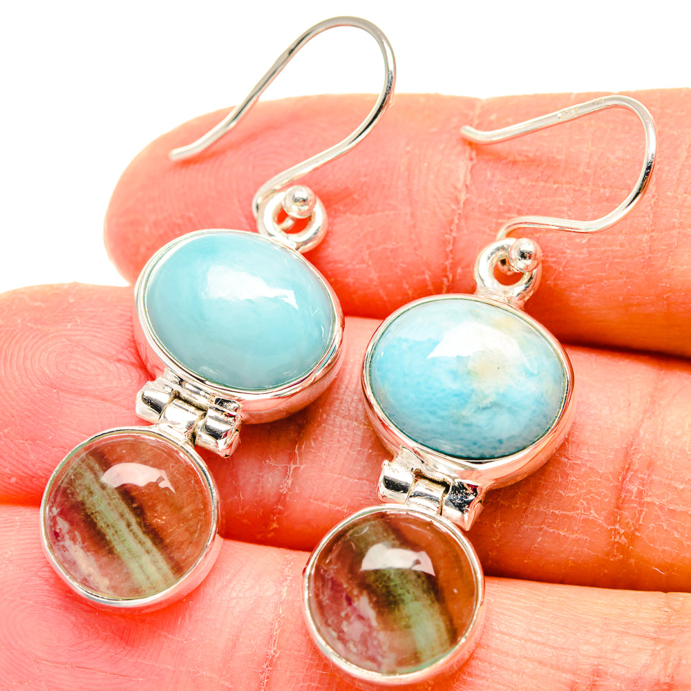 Larimar Earrings handcrafted by Ana Silver Co - EARR423797