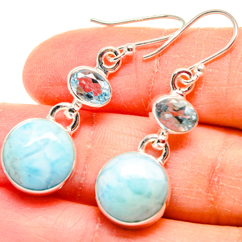 Larimar Earrings handcrafted by Ana Silver Co - EARR423804