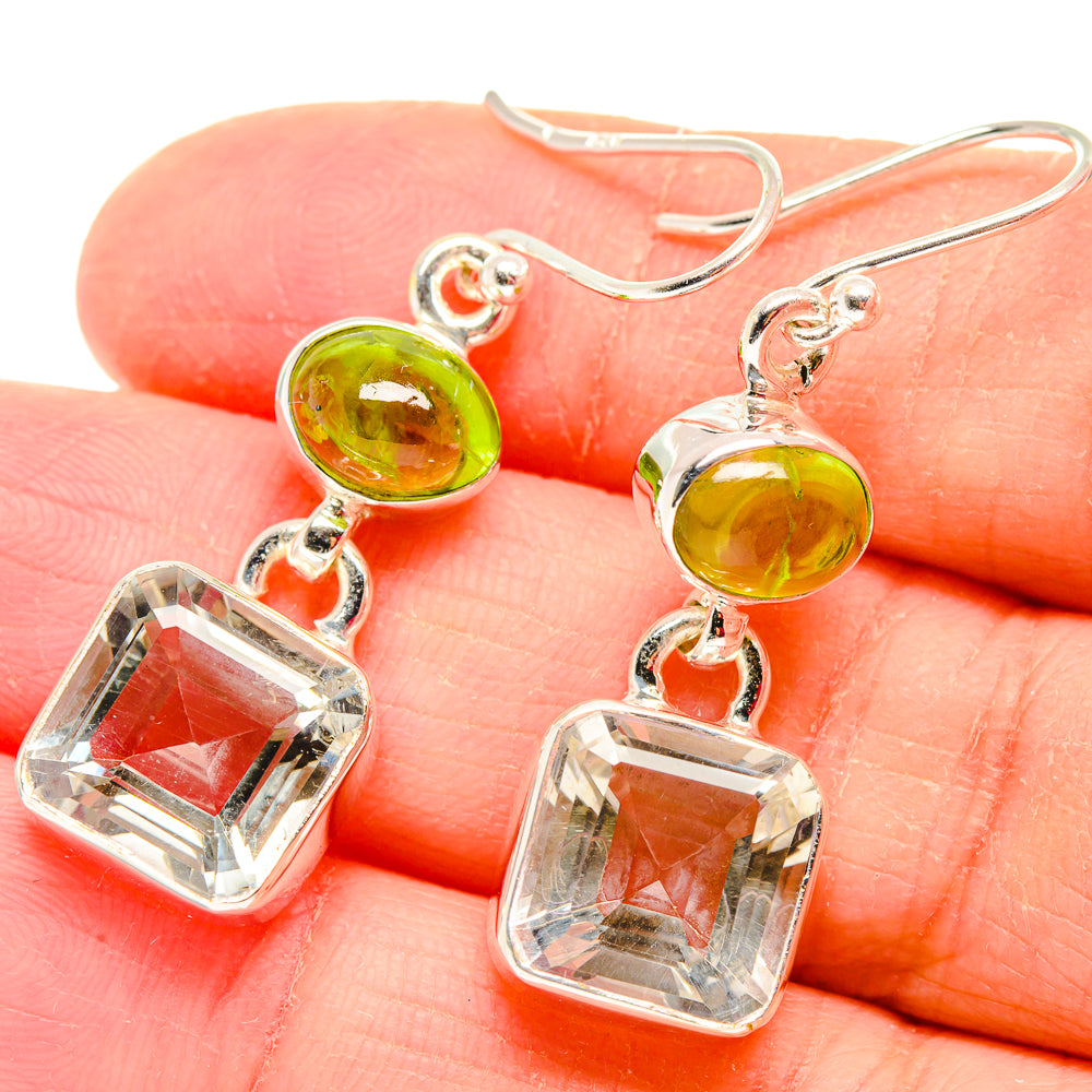 Green Amethyst Earrings handcrafted by Ana Silver Co - EARR423814