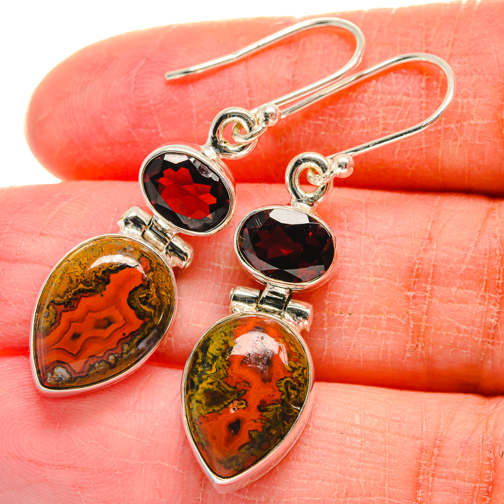 Moroccan Agate Earrings handcrafted by Ana Silver Co - EARR423815
