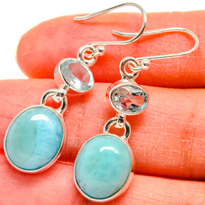 Larimar Earrings handcrafted by Ana Silver Co - EARR423816