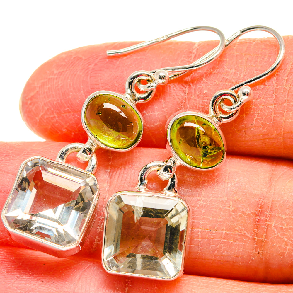 Green Amethyst Earrings handcrafted by Ana Silver Co - EARR423826