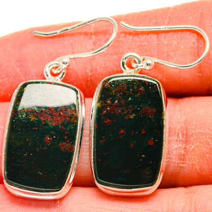 Bloodstone Earrings handcrafted by Ana Silver Co - EARR423833