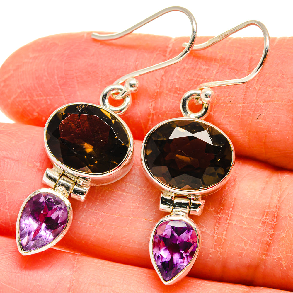 Smoky Quartz Earrings handcrafted by Ana Silver Co - EARR423836