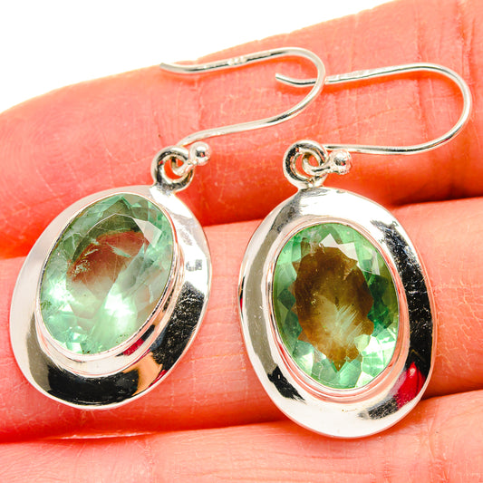 Green Fluorite Earrings handcrafted by Ana Silver Co - EARR423838