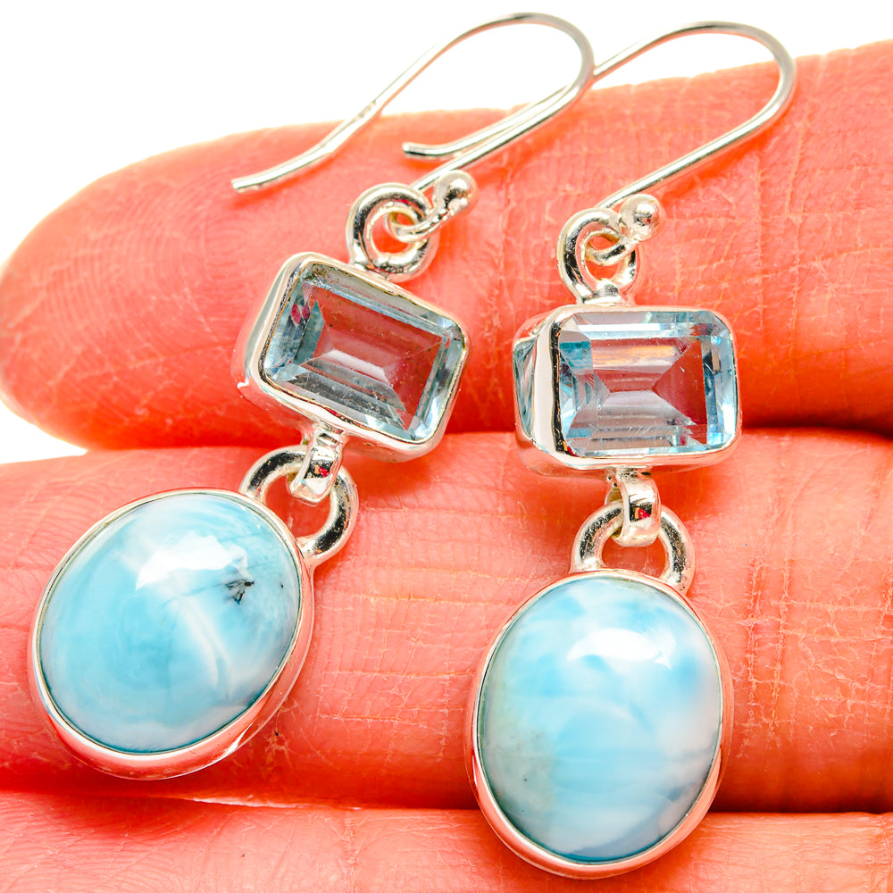 Larimar Earrings handcrafted by Ana Silver Co - EARR423839