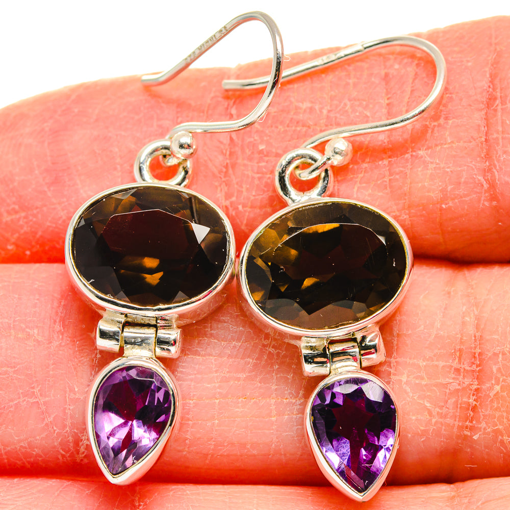 Smoky Quartz Earrings handcrafted by Ana Silver Co - EARR423854