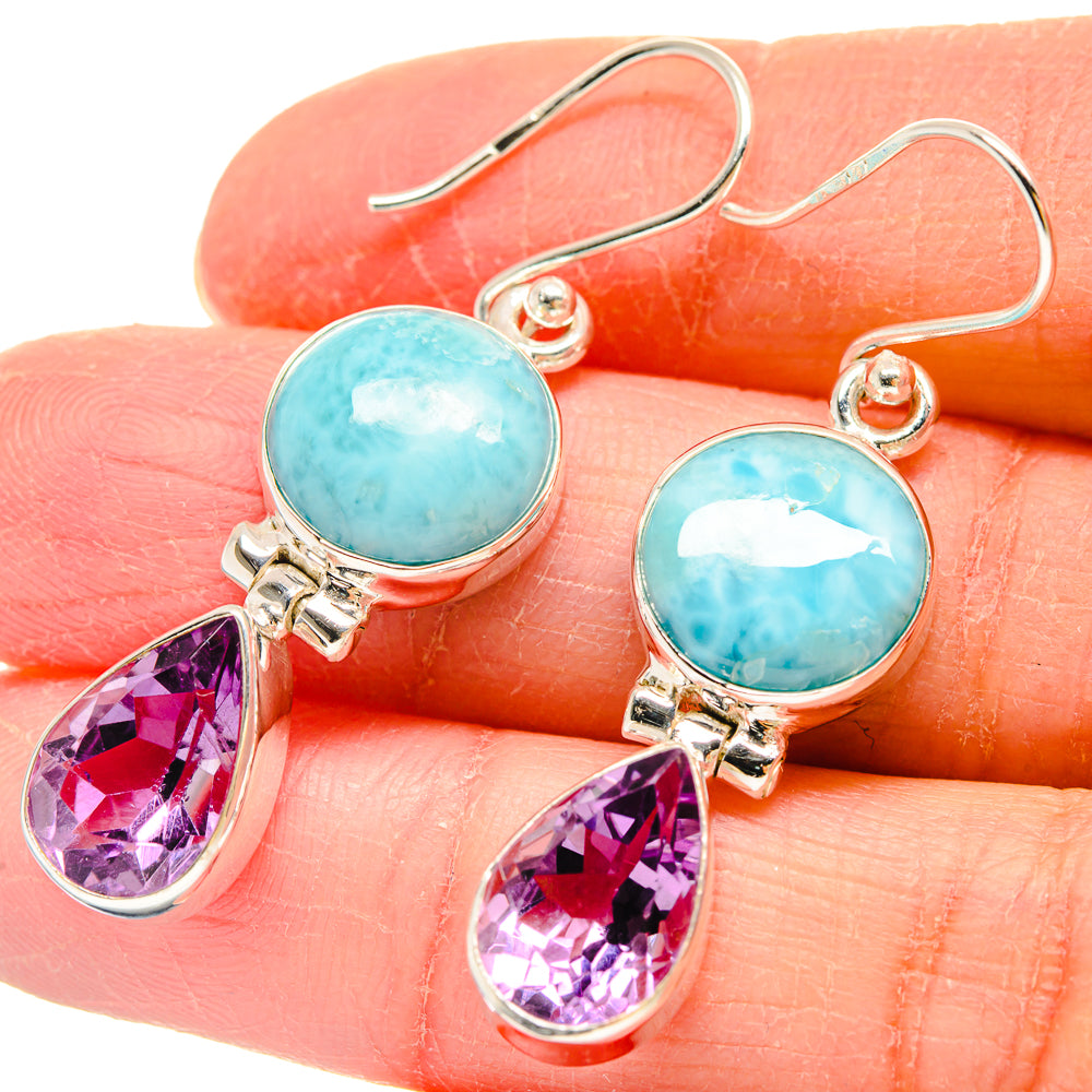 Larimar Earrings handcrafted by Ana Silver Co - EARR423876