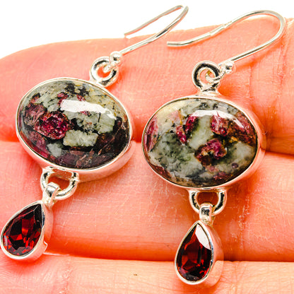 Russian Eudialyte Earrings handcrafted by Ana Silver Co - EARR423878