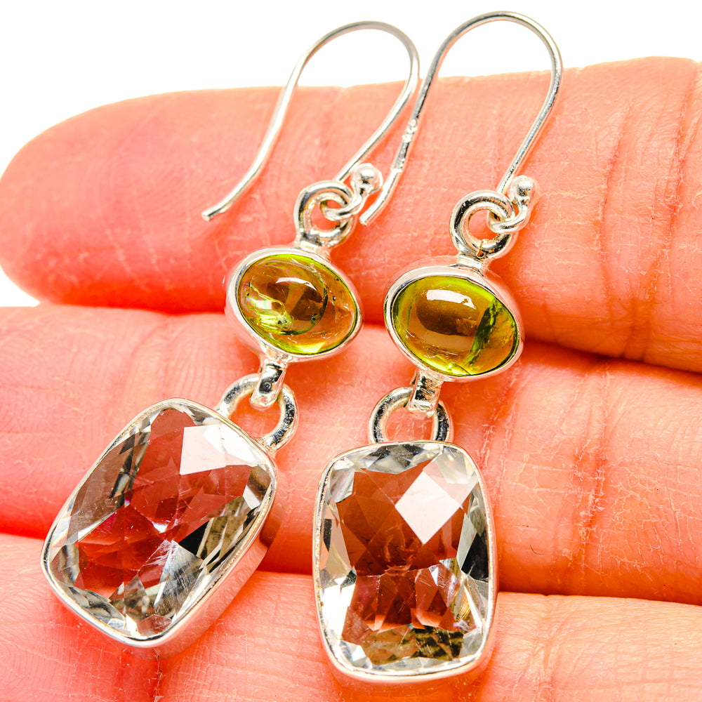 Green Amethyst Earrings handcrafted by Ana Silver Co - EARR423880