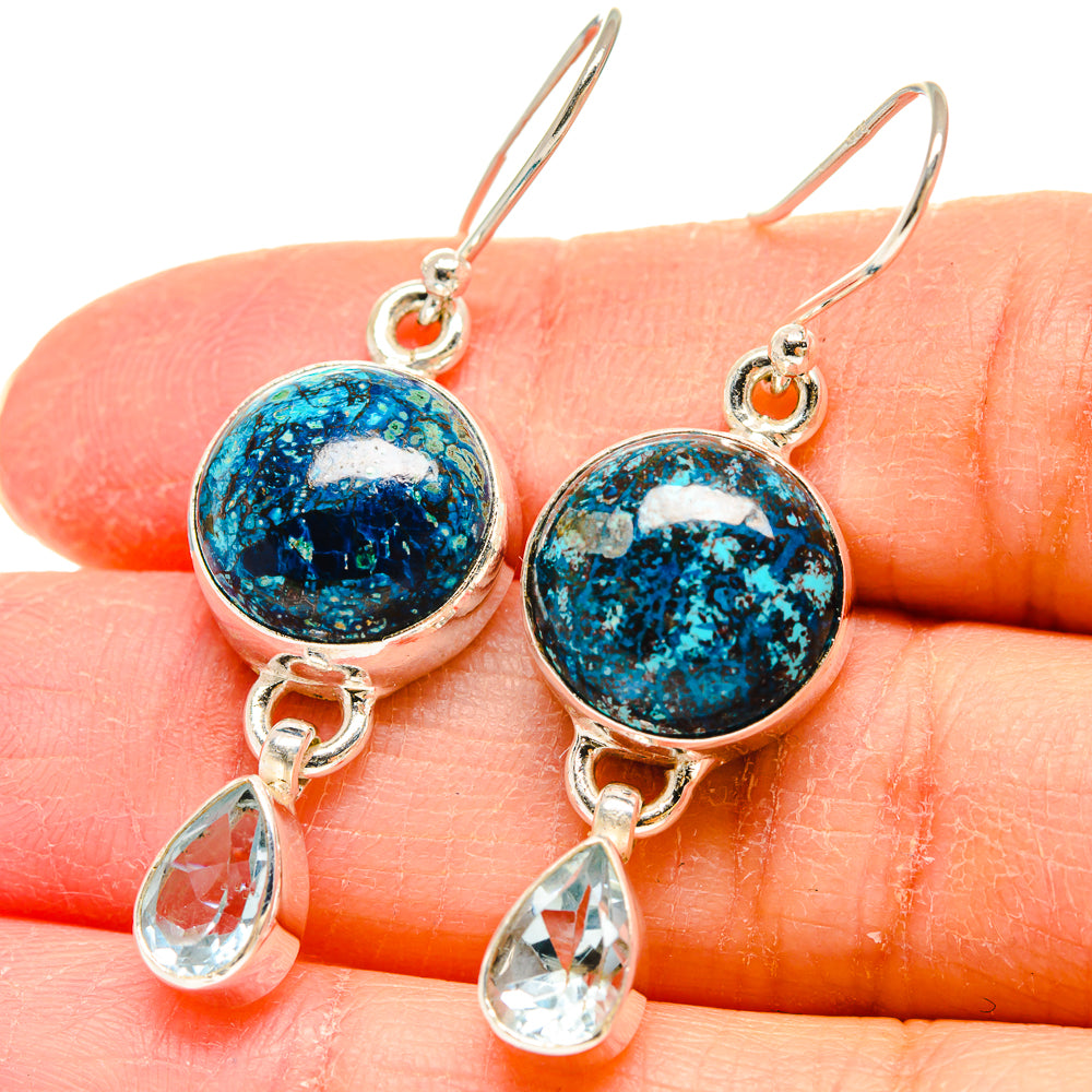 Shattuckite Earrings handcrafted by Ana Silver Co - EARR423882