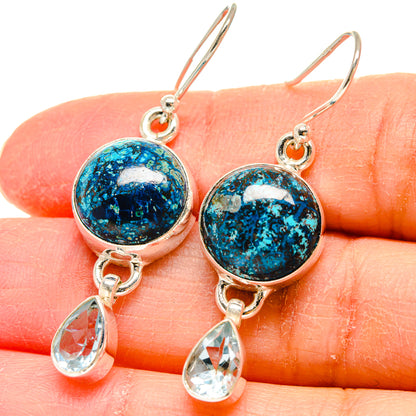Shattuckite Earrings handcrafted by Ana Silver Co - EARR423882