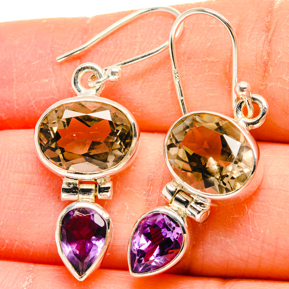 Smoky Quartz Earrings handcrafted by Ana Silver Co - EARR423889