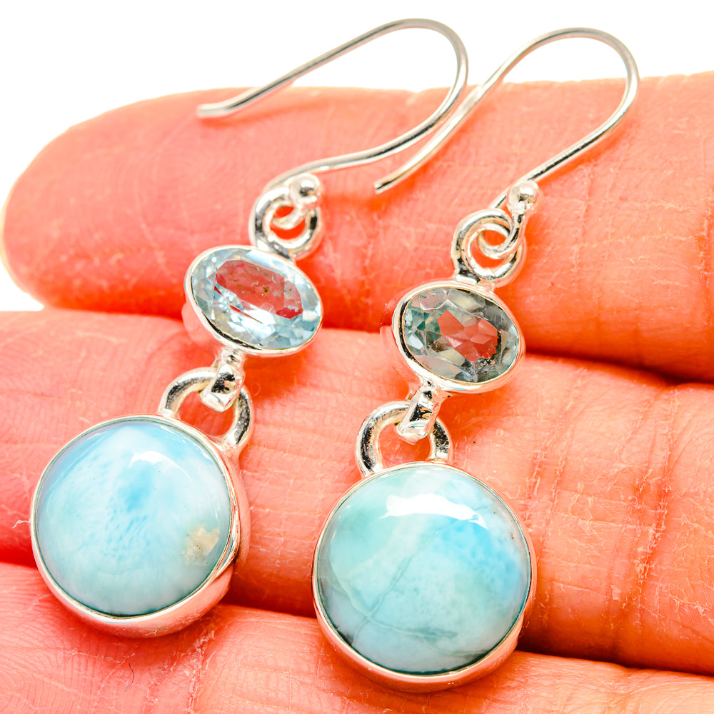 Larimar Earrings handcrafted by Ana Silver Co - EARR423892