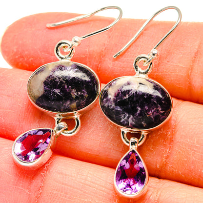 Russian Eudialyte Earrings handcrafted by Ana Silver Co - EARR423893