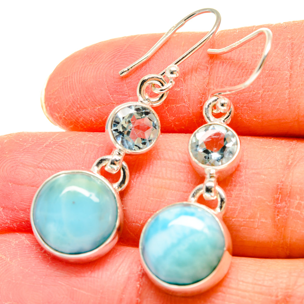 Larimar Earrings handcrafted by Ana Silver Co - EARR423896