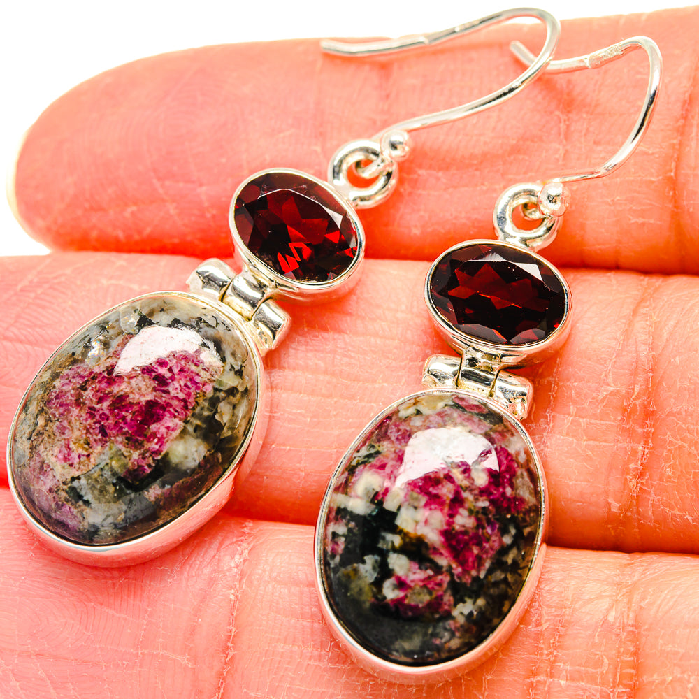 Russian Eudialyte Earrings handcrafted by Ana Silver Co - EARR423900