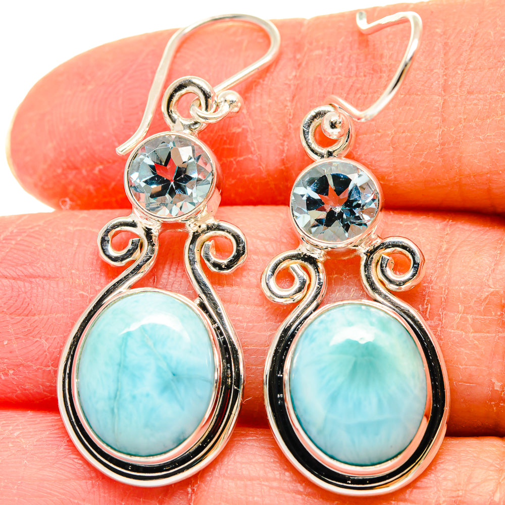 Larimar Earrings handcrafted by Ana Silver Co - EARR423903
