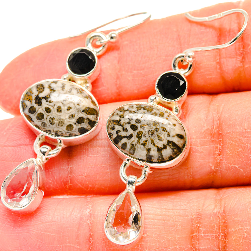 Stingray Coral Earrings handcrafted by Ana Silver Co - EARR423904