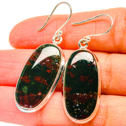Bloodstone Earrings handcrafted by Ana Silver Co - EARR423905