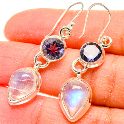 Rainbow Moonstone Earrings handcrafted by Ana Silver Co - EARR423910