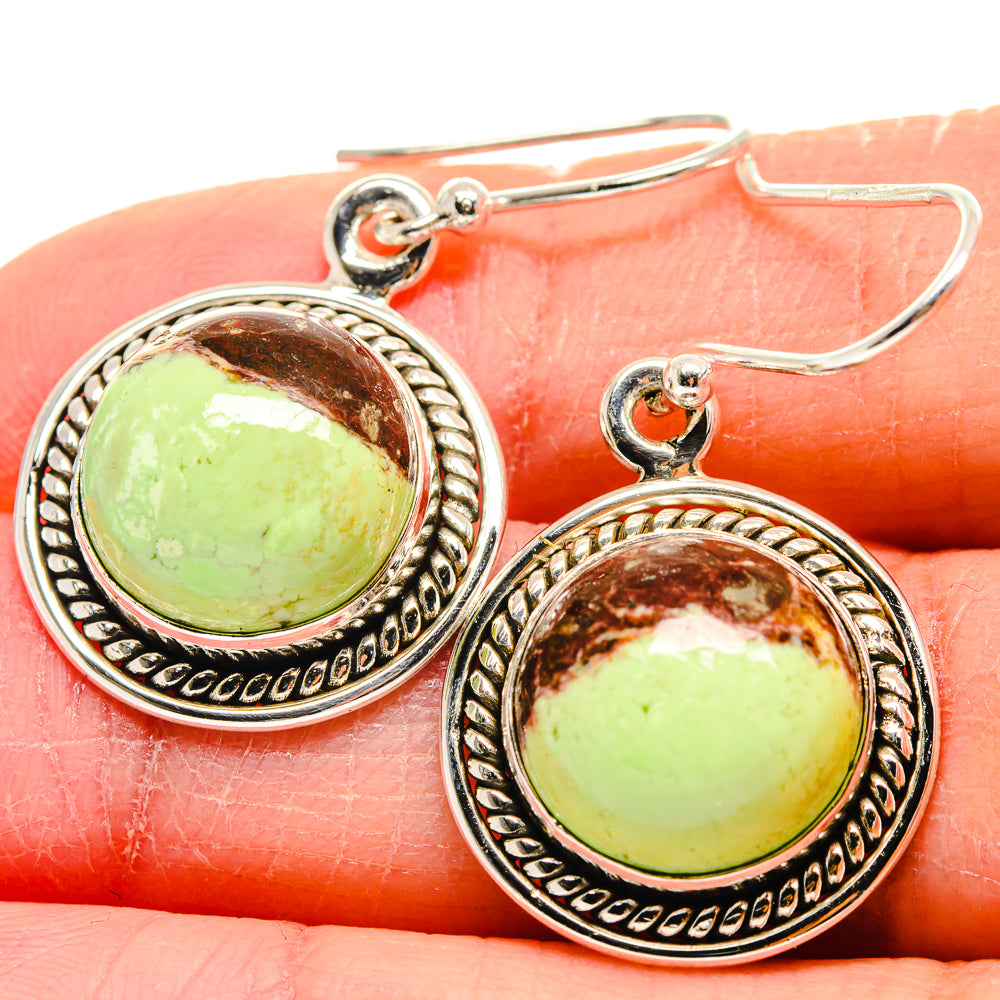 Lemon Chrysoprase Earrings handcrafted by Ana Silver Co - EARR423916