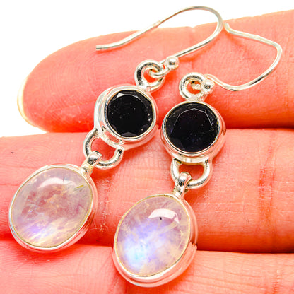 Rainbow Moonstone Earrings handcrafted by Ana Silver Co - EARR423920