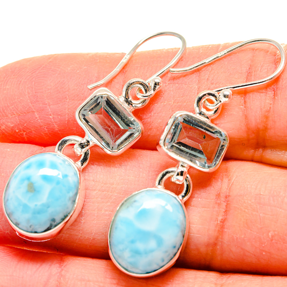 Larimar Earrings handcrafted by Ana Silver Co - EARR423921