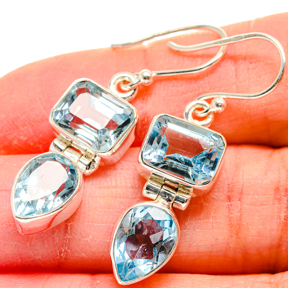 Blue Topaz Earrings handcrafted by Ana Silver Co - EARR423922
