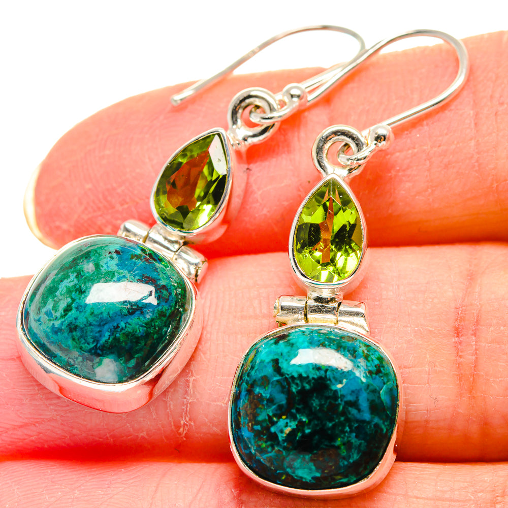 Tibetan Turquoise Earrings handcrafted by Ana Silver Co - EARR423923