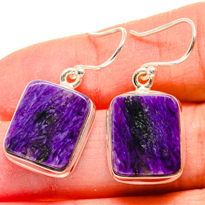 Charoite Earrings handcrafted by Ana Silver Co - EARR423925