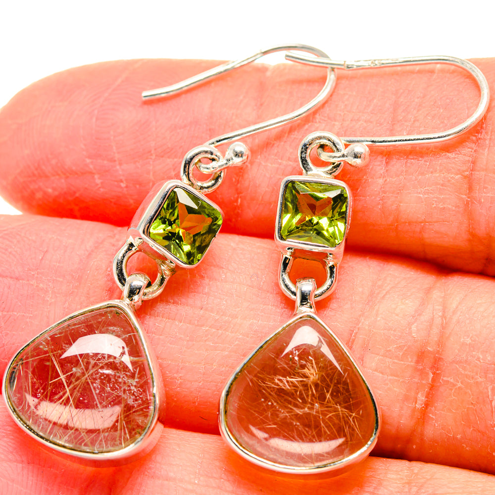 Rutilated Quartz Earrings handcrafted by Ana Silver Co - EARR423927