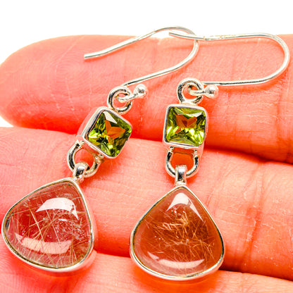 Rutilated Quartz Earrings handcrafted by Ana Silver Co - EARR423927